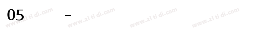 W05 Regular字体转换